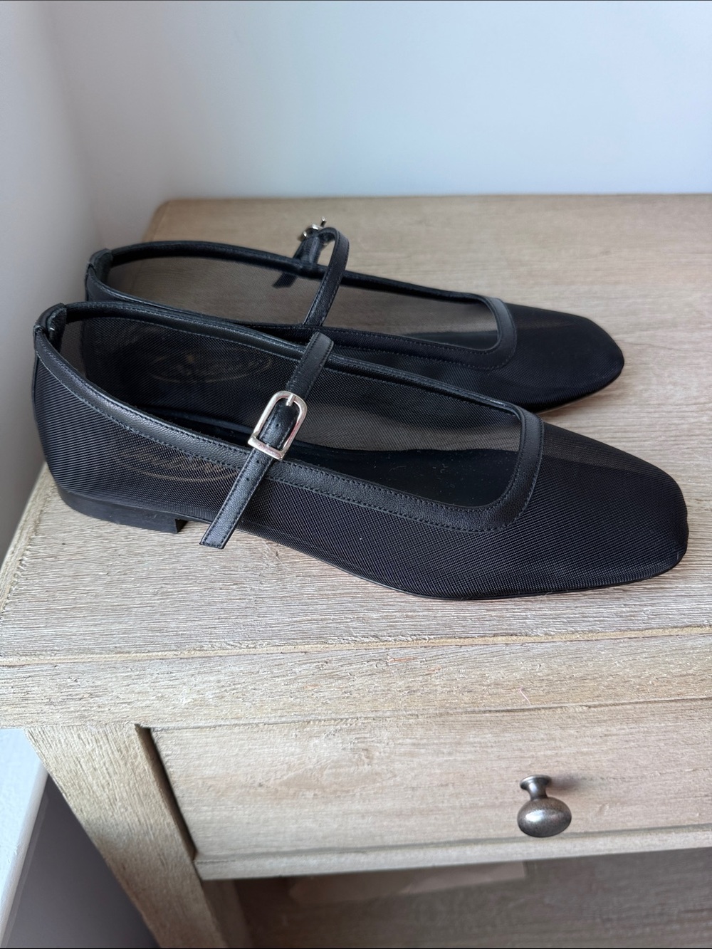 Black Mary Jane Flats with Buckle Strap